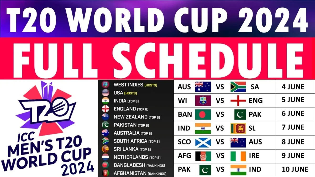 T20 World Cup 2024 Schedule PDF Download Free